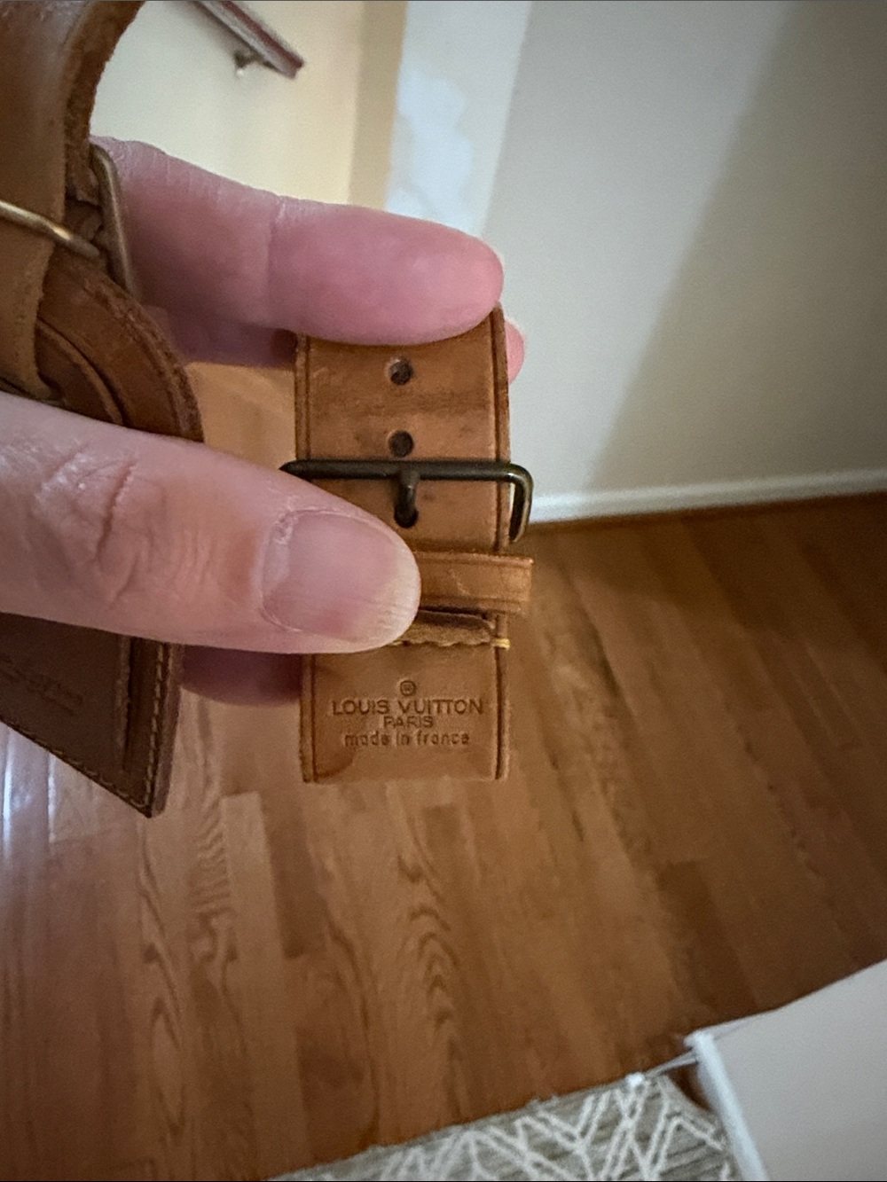 Louis Vuitton luggage tag set and gold lock and key #308 - Picture 3 of 11